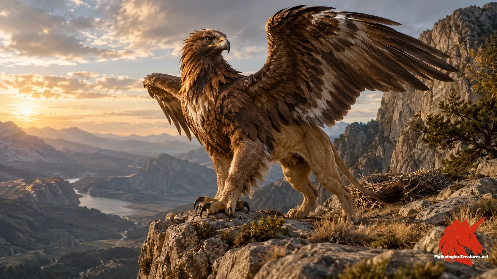 The Griffin, eagle headed and lion bodied.