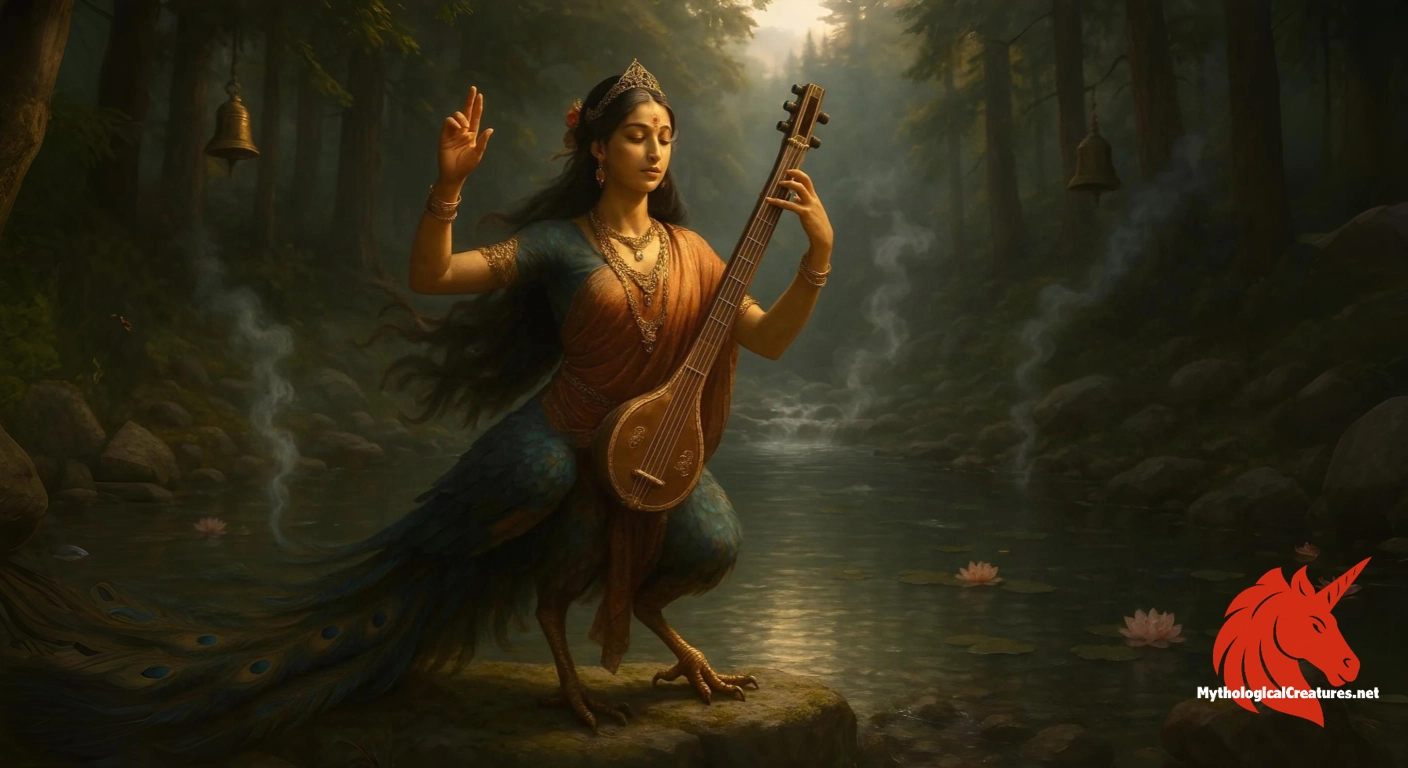 Kinnara are half-human, half-bird beings captivate with their grace and artistic flair Kinnara are half-human, half-bird beings captivate with their grace and artistic flair