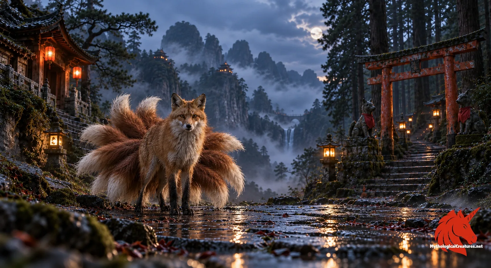 The Kitsune, the nine tailed fox of Japanese folklore.