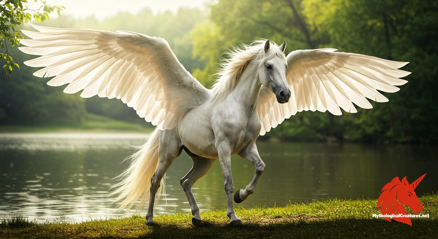 Pegasus, the legendary winged horse from Greek mythology Pegasus, the legendary winged horse from Greek mythology