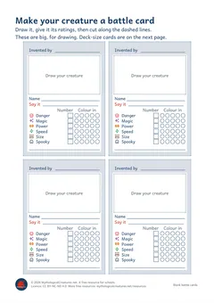 Blank battle cards preview